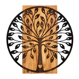 Wallity Zehre Accesorio Decorativo de Pared Negro y Nogal